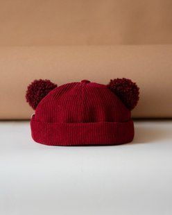 Вельветовий докер з вушками Teddy (Бордо) DVT-BRD-4245-5254 фото
