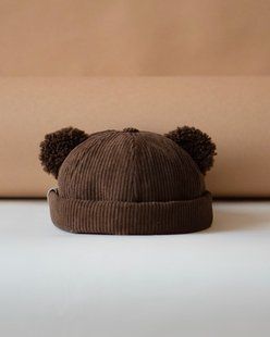 Вельветовий докер з вушками Teddy (Коричневий) DVT-BRN-4245-5254 фото